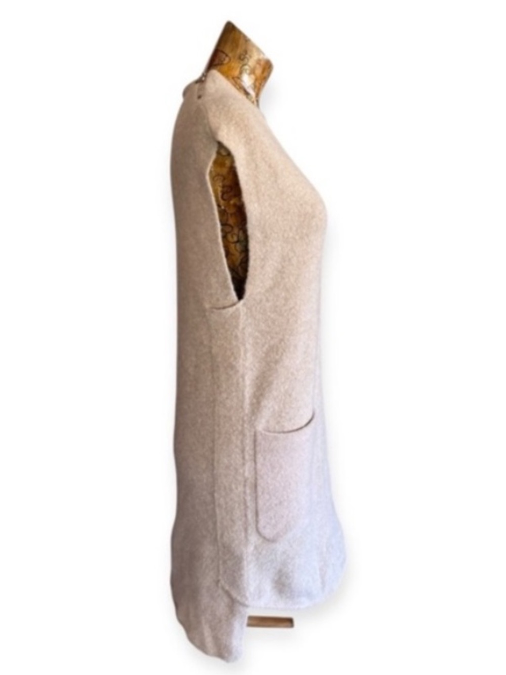 3.1 Phillip Lim VNeck Shift Mini Dress Boho Sleeveless Oatmeal Scandi Knit Tunic
